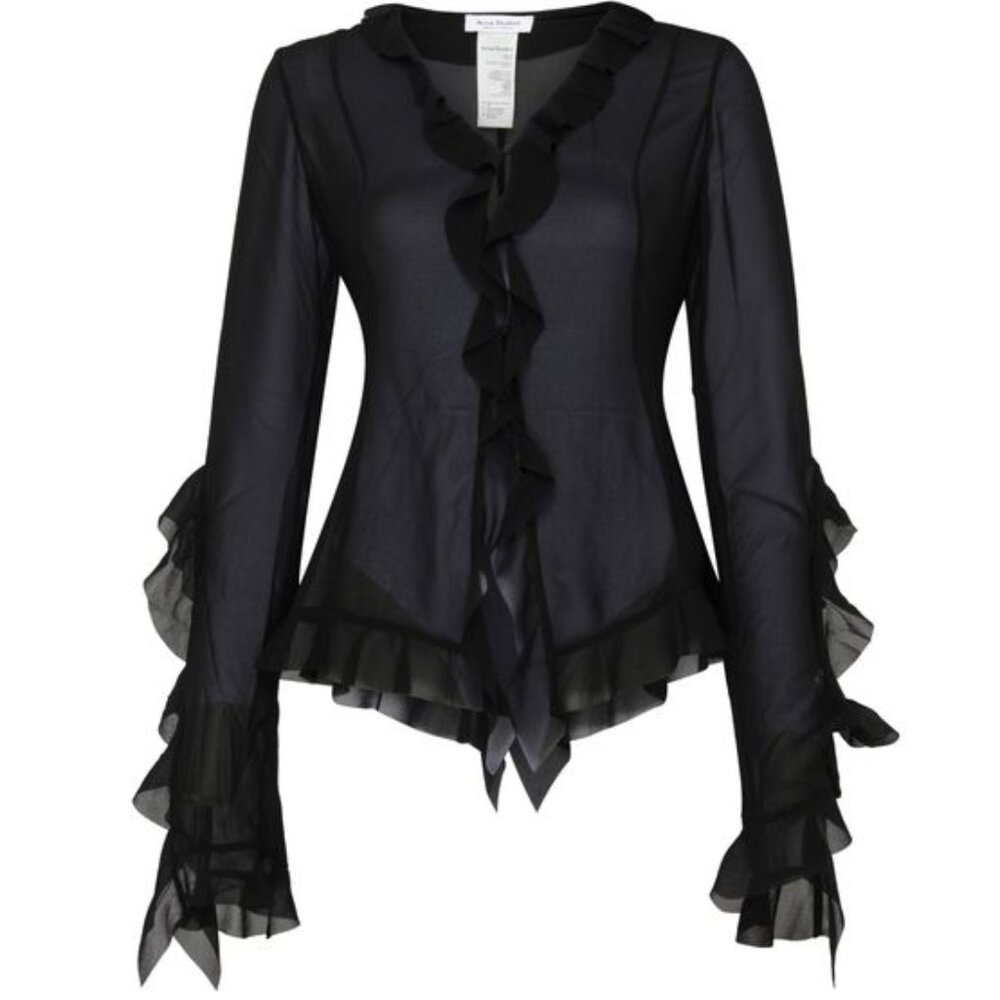 Acne Studios Ruffle Blouse 40 NWT